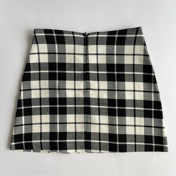 Zara Black & White Plaid Skirt - Picture 3 of 5